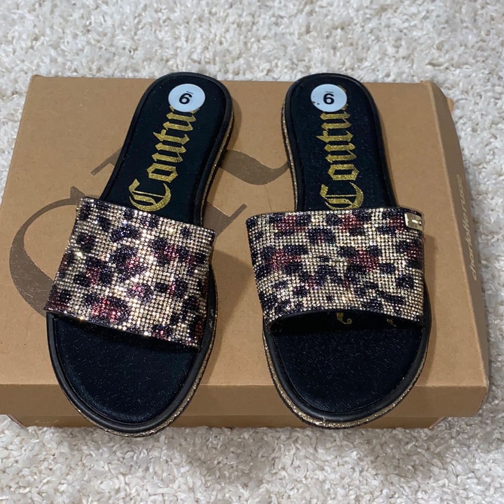 Juicy Couture Bedazzled Slides NWT